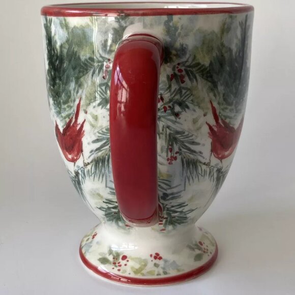 Red Cardinal Cracker Barrel Coffee Mug Cup Christmas Ceramic Susan Winget Robin - Picture 5 of 12